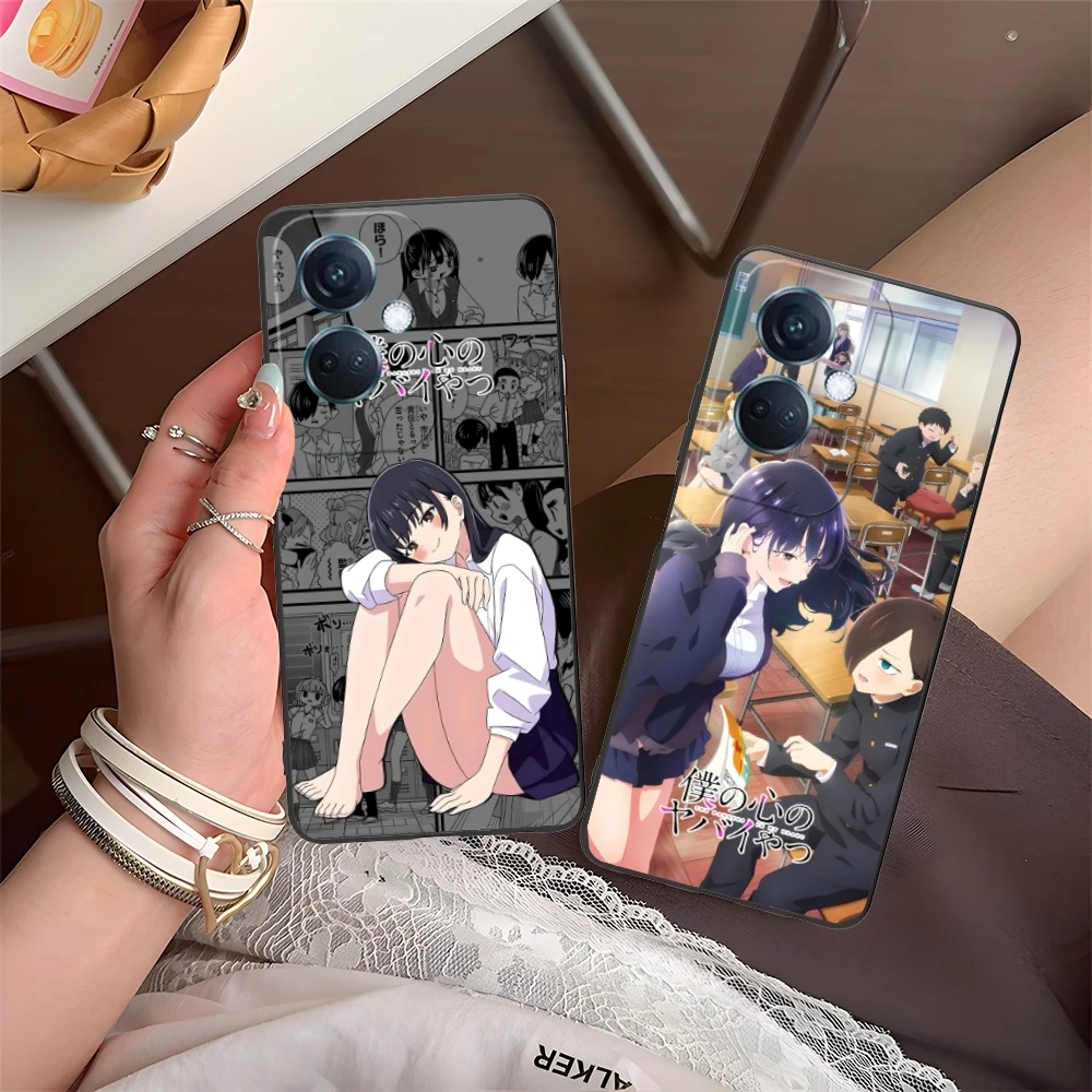 Bokuyaba Yamada Anna Mobile Cell Phone Case for OPPO Find X5 X3 X2 A93 Reno 8 7 Pro A74 A72 A53 Black Soft Phone Cover Shell