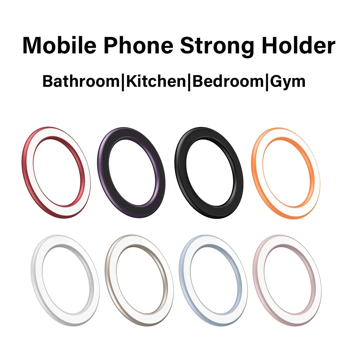 1/2/3pcs Strong Magnetic Phone Ring Holder Sticker Metal Ring Magnet Stand Compatible with Magsafe Wall Bracket for iPhone 17/16