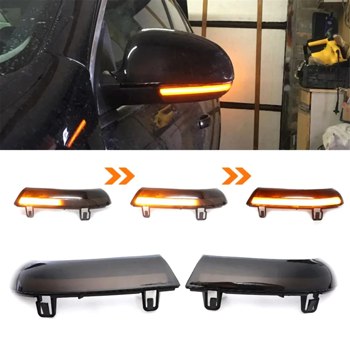 Car Rearview Mirror Turn Signal Light for Volkswagen Passat B6 Golf 5 GTI Station Wagon Jetta MK5 Plus EOS Sharon