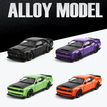 1:32 Dodge Challenger SRT Hellcat Redeye V8 Legering Metall Diecast Modell Amerikansk Muskelsportbil Samling Av Hobbydekorationer 12 best sales Hell cat car - №4