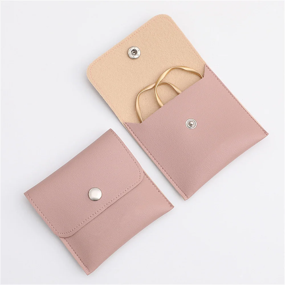 8*8cm Imitation Leather PU Jewelry Bag Jewelry Storage Bag Buckle Bag Necklace Ring Bracelet Holder Jewelry Organizer Pouches