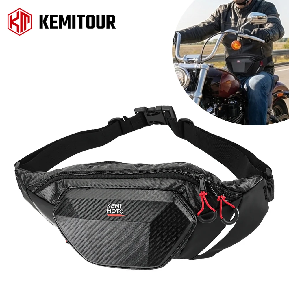 Motorcycle Waist Bag EVA Hard Shell Waterproof Fanny Pack Leg Bag for Outdoor Riding Camping Hiking Cycling Travel Sport Running