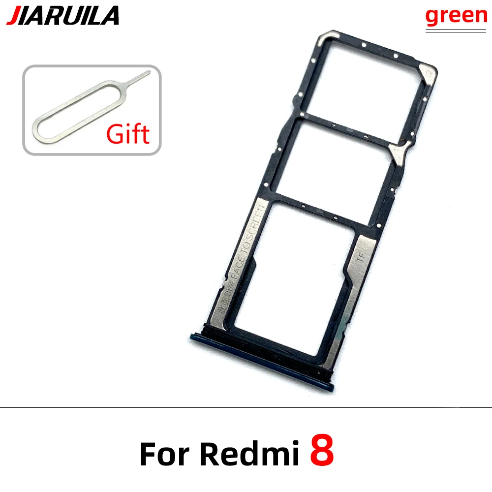 Vassoio Porta SIM E MicroSD Per Xiaomi Redmi Note 8 Pro – Mono SIM + Slot Memory (verde)