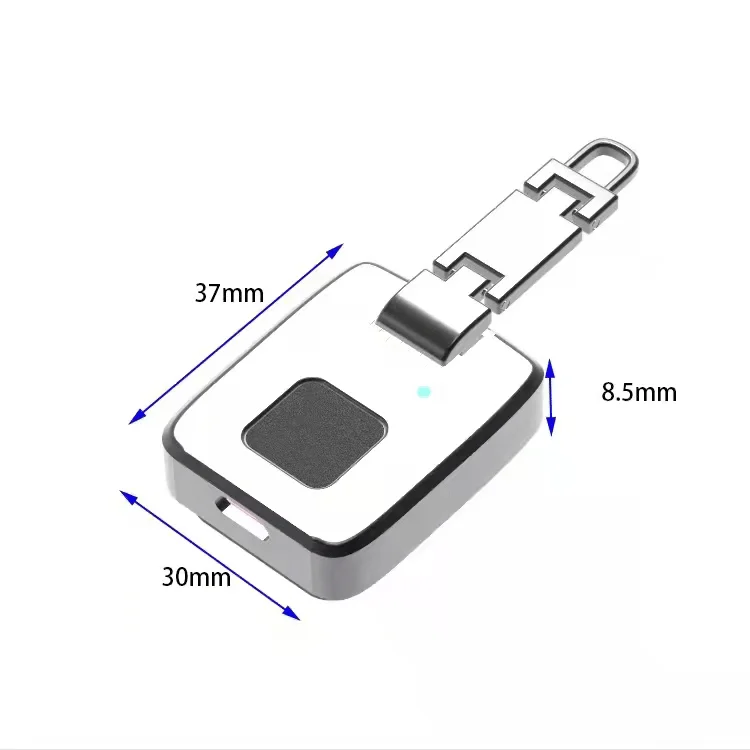 Small Electronic intelligent Smart zipper Anti theft metal Biometric Fingerprint Briefcase lock