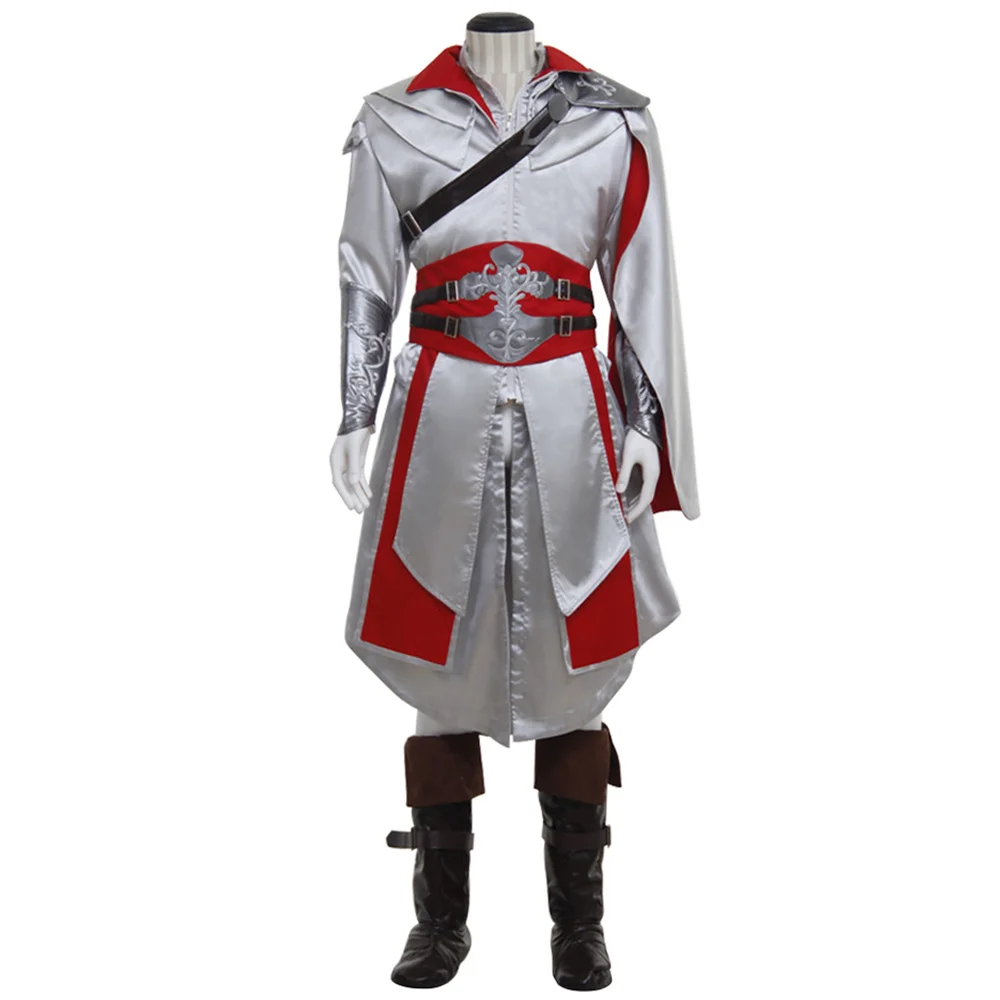 Game Ezio Auditore Cosplay Costume Top Pants Uniform Suits for Men Halloween Party Outfits - Image 2