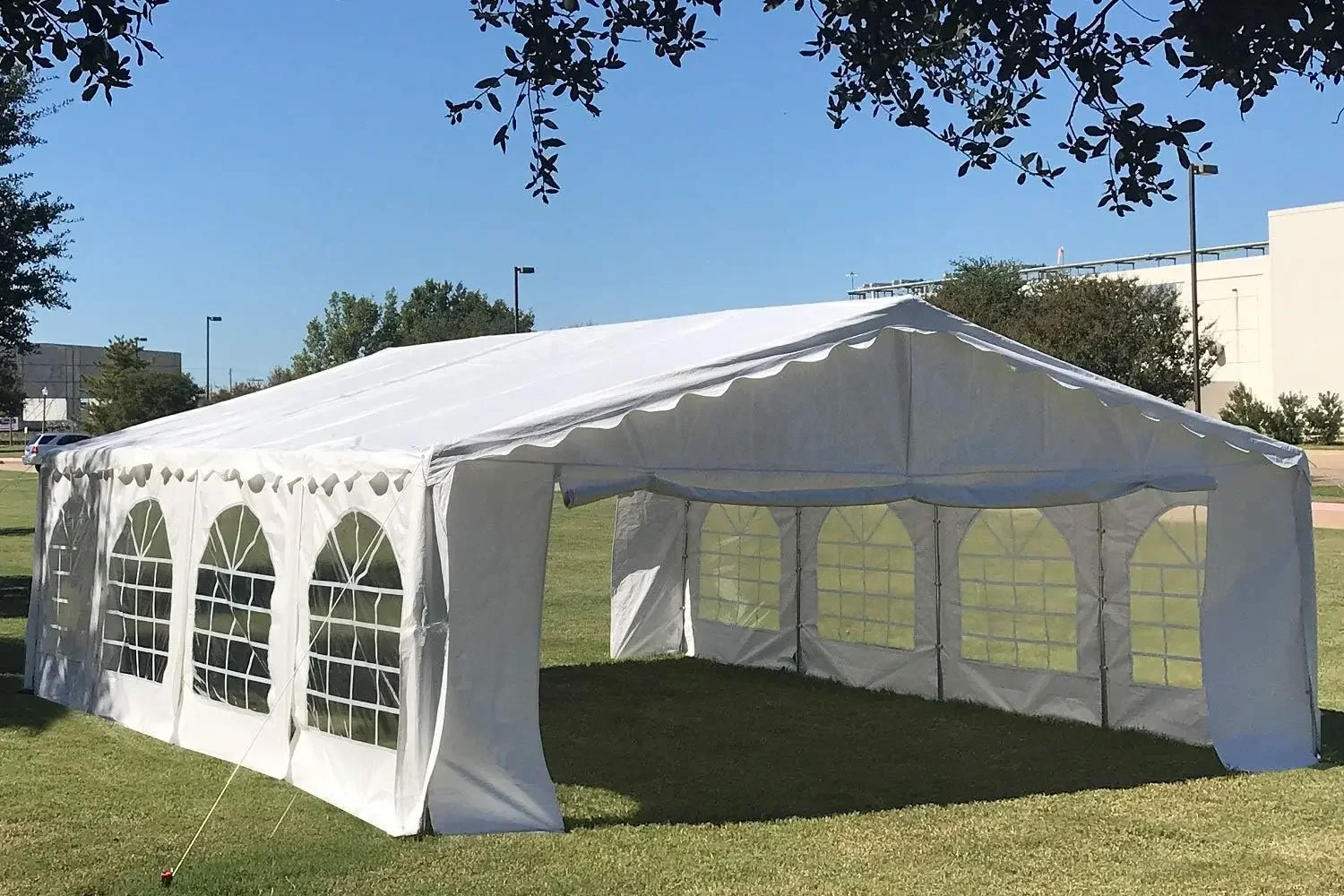 26'x16' Budget PE Tents for Parties Outdoor Canopy Wedding Tent with Waterproof Top Removable Sidewalls