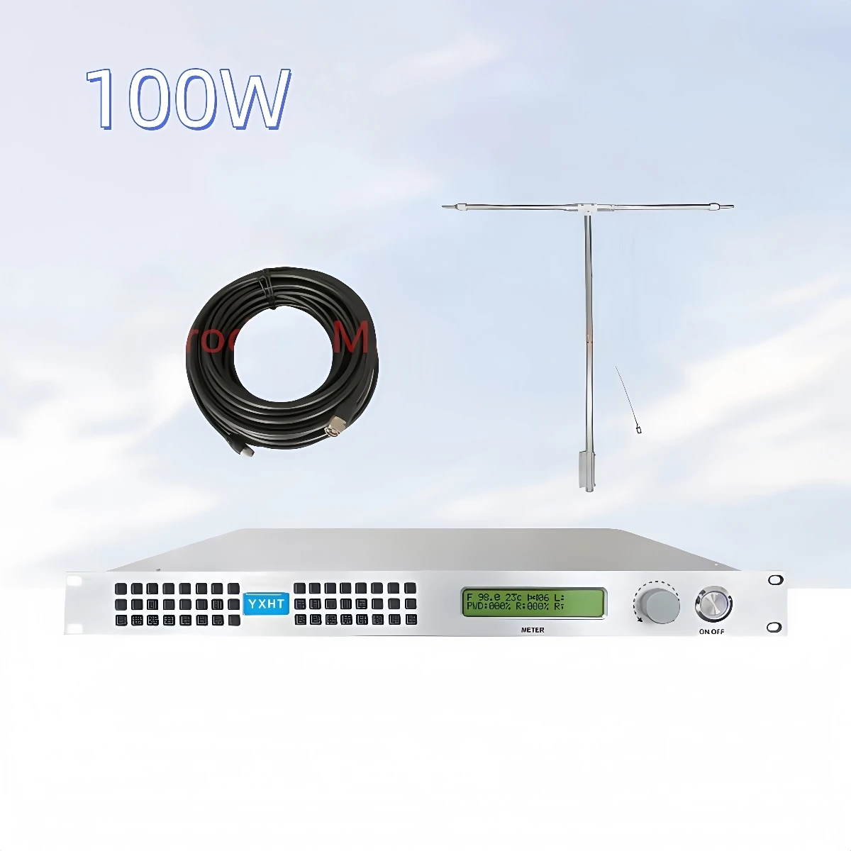 

CE, ISO, FCC compliant FM transmitter 100w, for school, church, radio station