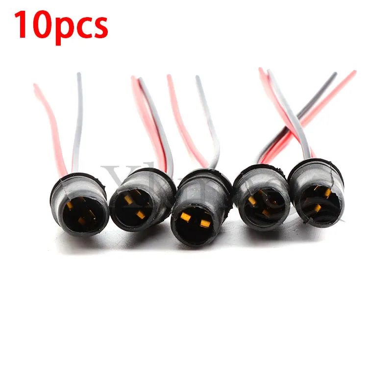 10pcs/set T10 W5W Wedge Light Bulb Socket Connector Holder for Car Truck Boat Extension Accessories Car Styling