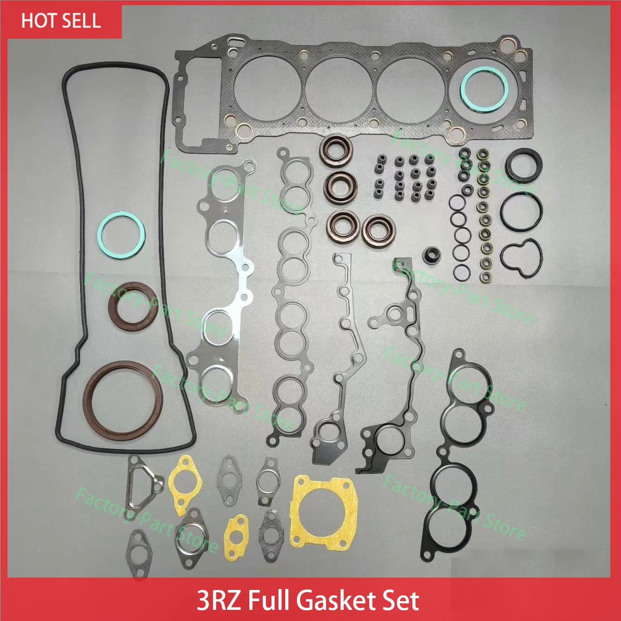 3RZ Full Gasket Kit Set For Toyota 3RZ With  Cylinder Head Gasket Engine 04111-75102 Overhaul Rebuild Kit