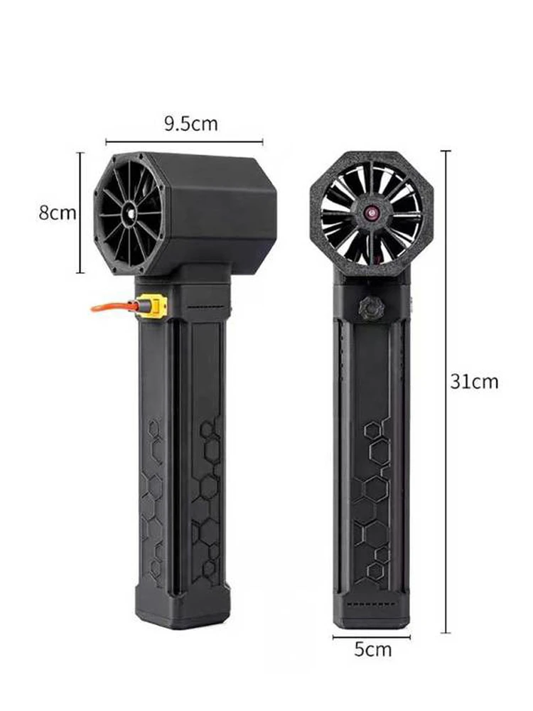 Handheld Powerful Air Blower Turbo Jet Fan LED Lighting Turbo Fan 64mm Brushless Motor Electric Duct Fan Thrust Blower