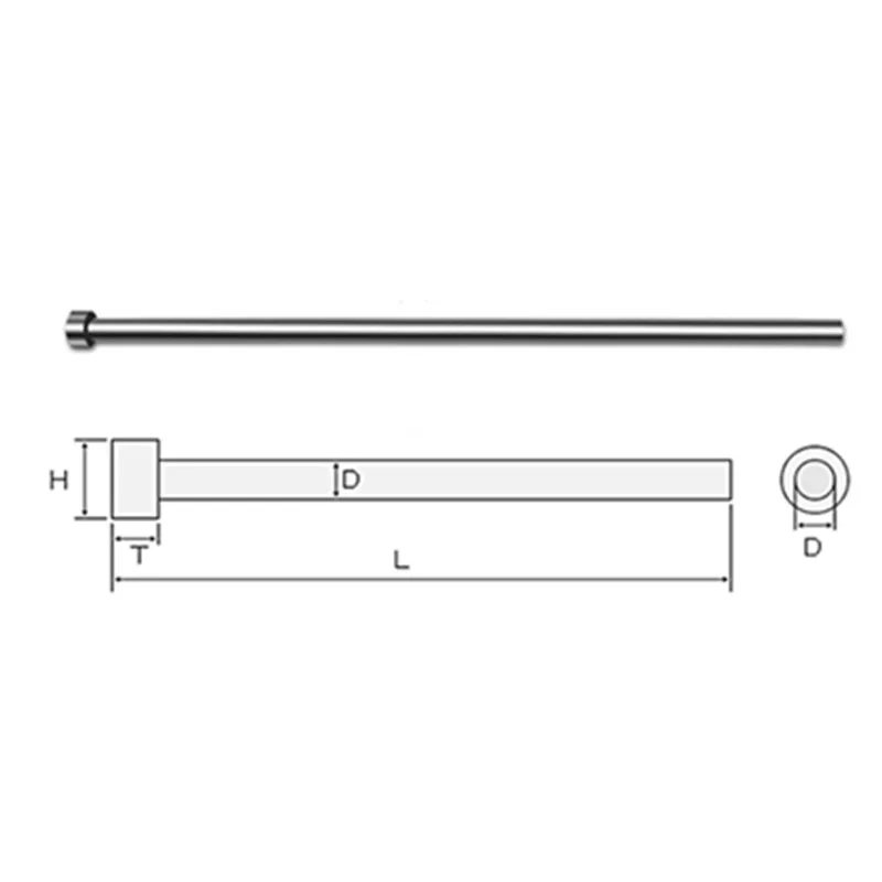 

Punch Mould SKD61 Mold Mould Pins Diameter 2mm-6mm Length 100mm 150mm 200mm-400mm 10pcs In stock