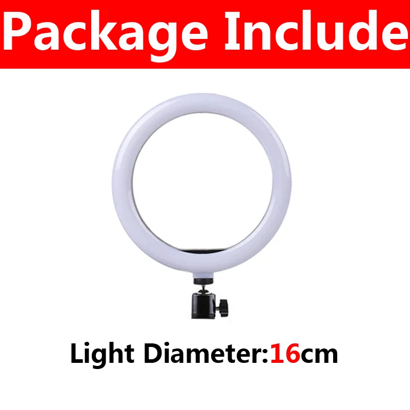 LED Ring Light with Phone Stand Usb Charge Selfie Led Lamp Dimmable Photography