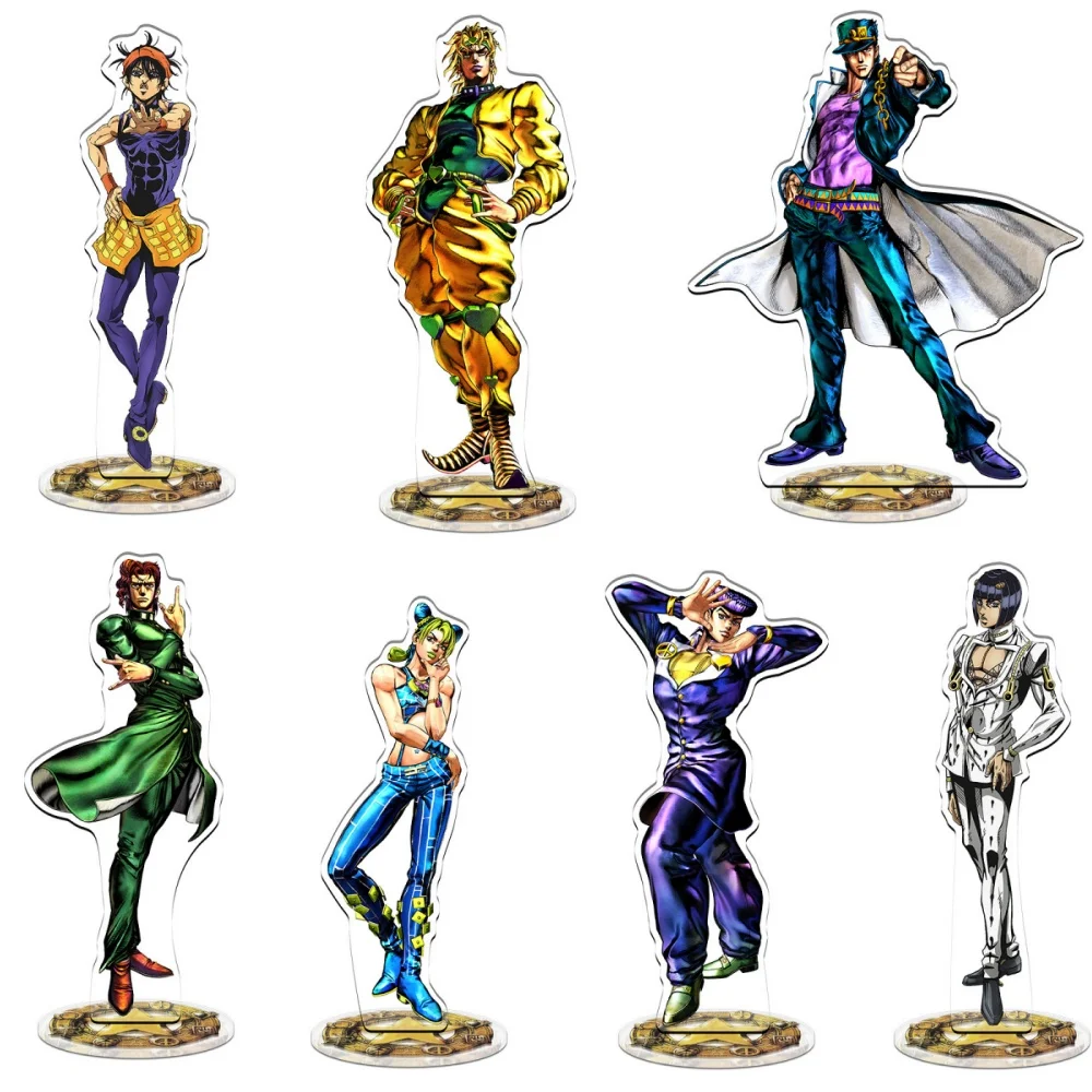 Anime JoJo Bizarre Adventure Cute Cosplay Acrylic Stand Figure Plate Desk Decor Standing Sign Keychain for Friend Gifts