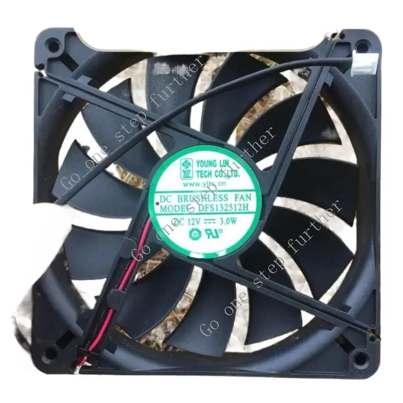 

WYORESY CPU Fan For Young Lin DFS 132512 H Silent Chassis Cooling DC 12V 3W 0.25A 2200RPM 13525 13.5cm 135*135*25mm Radiator # @