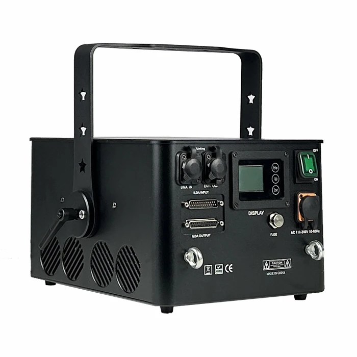 Outdoor-Laserlicht wasserdicht 10 W 15 W 20 W 3D-Animationsstrahlscanner RGB ILDA Laserprojektor DMX Weihnachtsbühnenlicht – Detail 3