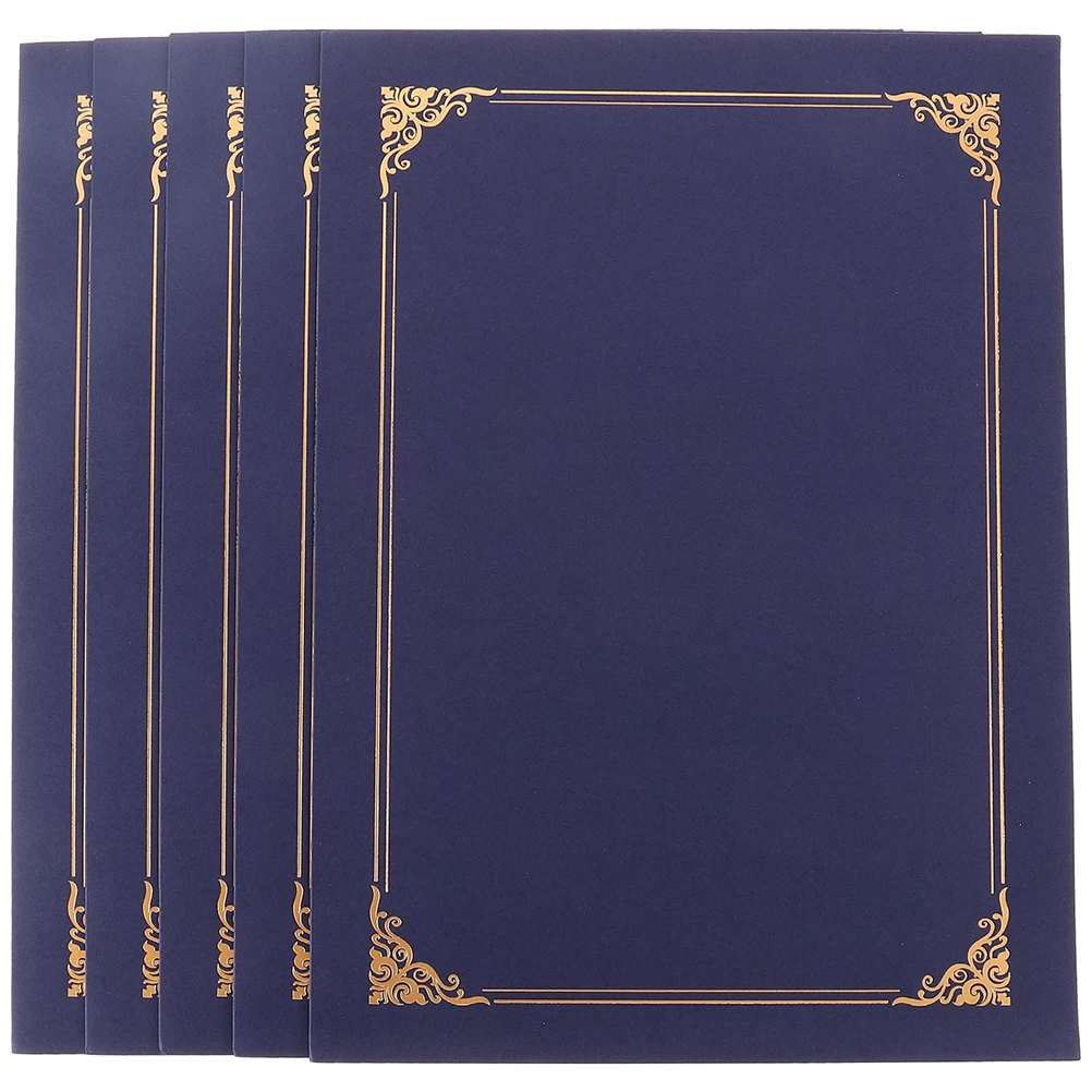 

5 Pcs Greeting Card Cover Paper Certificate Protective Envelope Covers Single Sided Holders Folder for Certificates