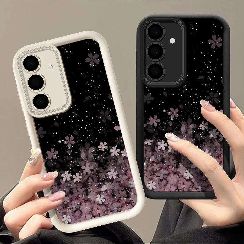 Kirschblüten-Silikonhülle für Samsung Galaxy S25 S26 S24 S23 Ultra S24 S26 FE A57 A17 A18 A55 A37 A15 A16 A56 5G TPU-Cover – Detail 1