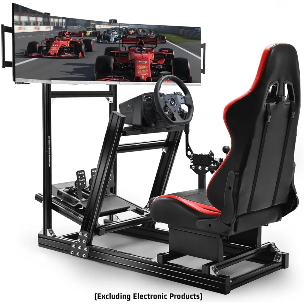 قمرة القيادة للسباق من الألومنيوم 8040 مع 3 حامل عرض ومقعد ألعاب، متوافق