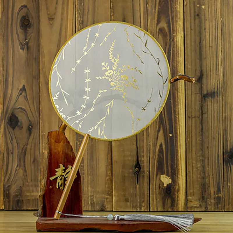 Traditional Chinese Hand Held Fan, Translucent Silk Round Fan, Chinese Han Ancient Dance, Cheongsam Costume, Home Decor Gift