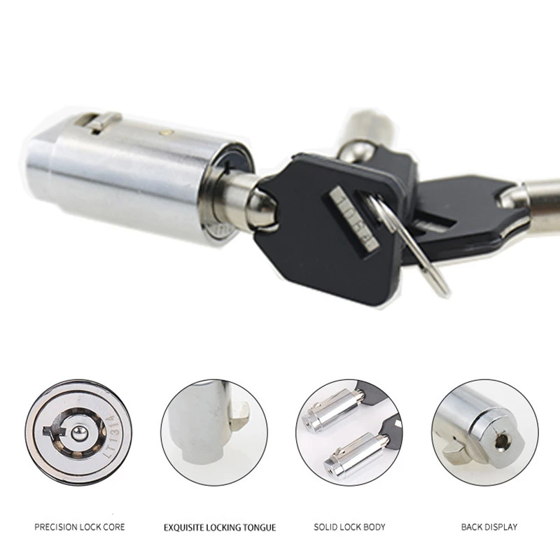 Zinc Alloy Lock Universal Size Key Vending Machine Cylinder Lock Tubular Key Industrial Cabinet Anti-pry Lock Core With 3 Keys