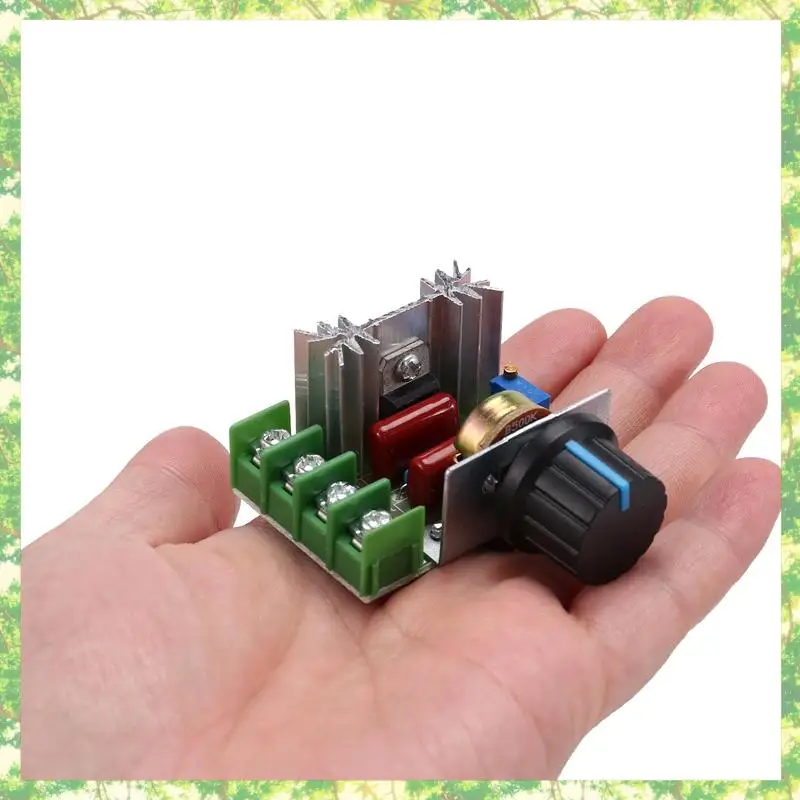 Controlador de velocidade inteligente-2 peças para motor ac ac 220v 2000w tiristor controle de velocidade do motor controlador de potência ajustável