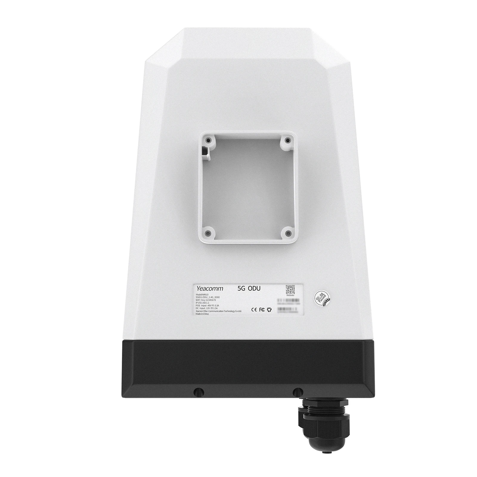 Yeacomm NR610-Q 5G ODU Snapdragon X62 Dual Sim Card Slots Outdoor CPE Wired Modem PoE Data Firewall Functions 2.4G Wi-Fi Router