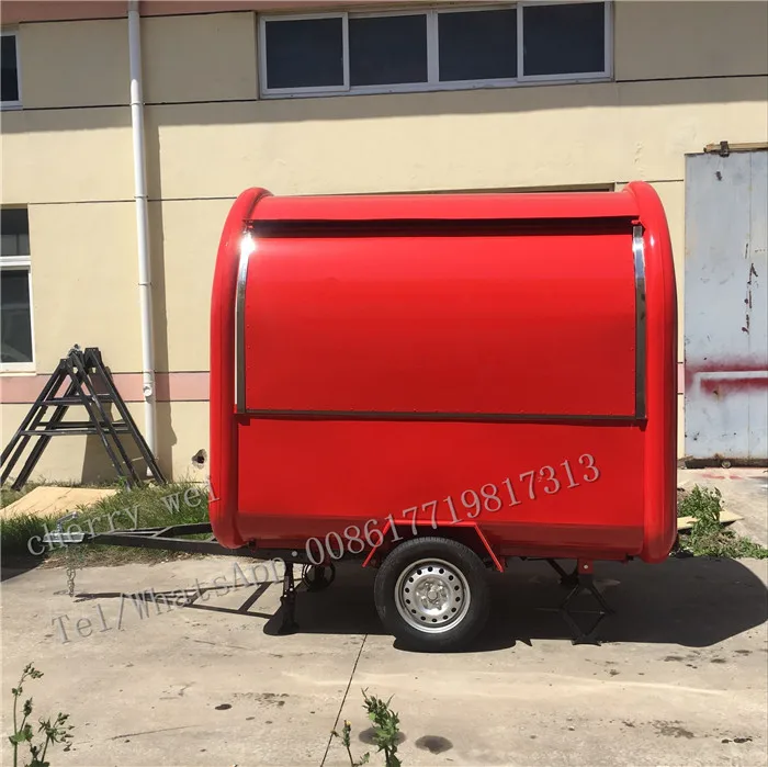 220cm length street food cart shaved ice machine food cart mobile tralier food trucks free ship