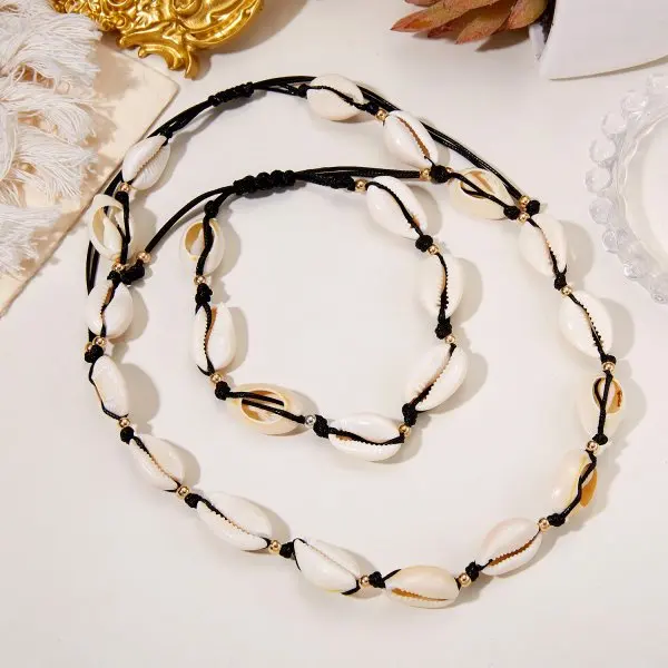 Boho Shell Rope Bracelet for Couples, Romantic Gift
