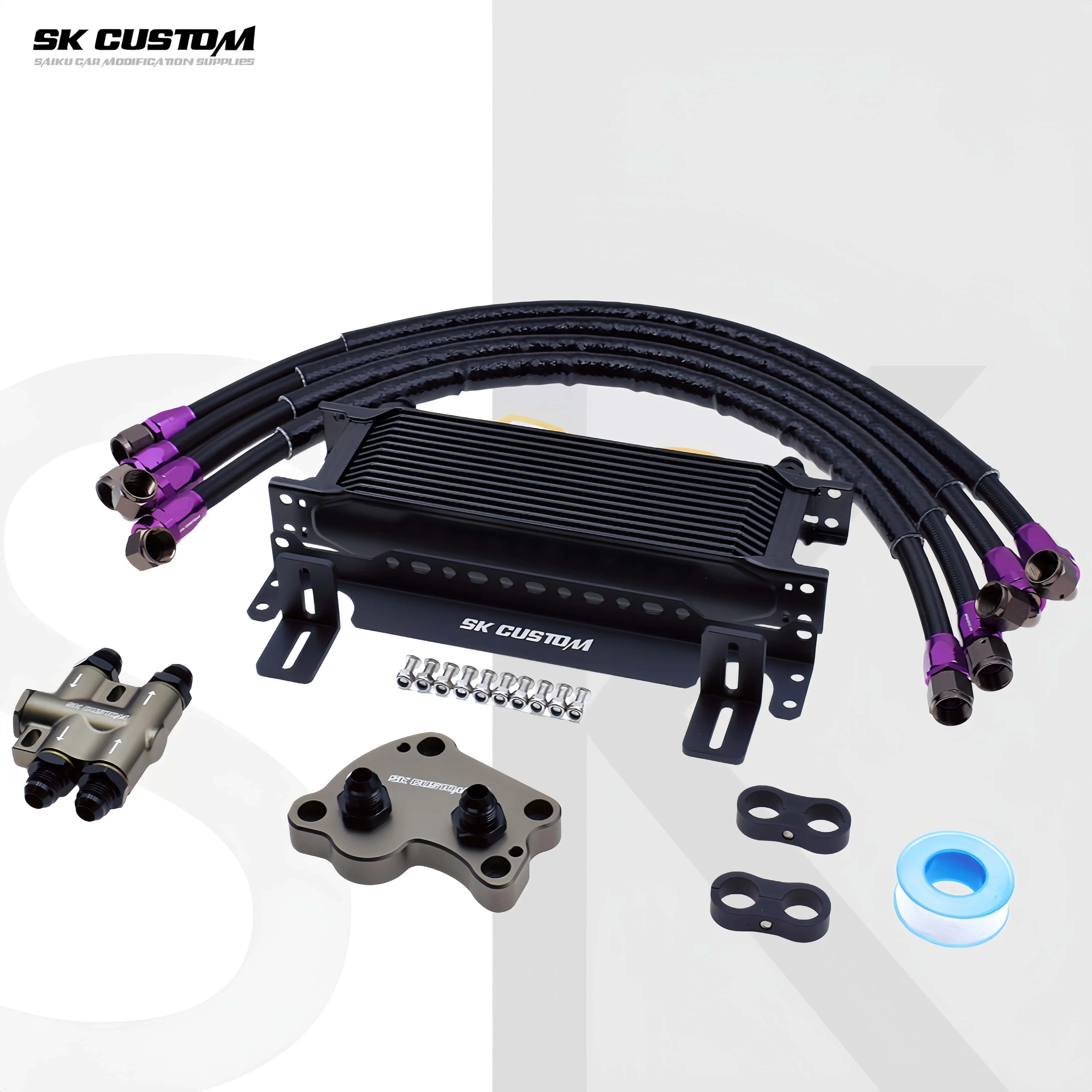 SK CUSTOM For Mini oil cooler kit R50 R52 R53 1.6T JCW GP Cooper S John Cooper Works W11B16A engine radiator kit OE: 11427509212