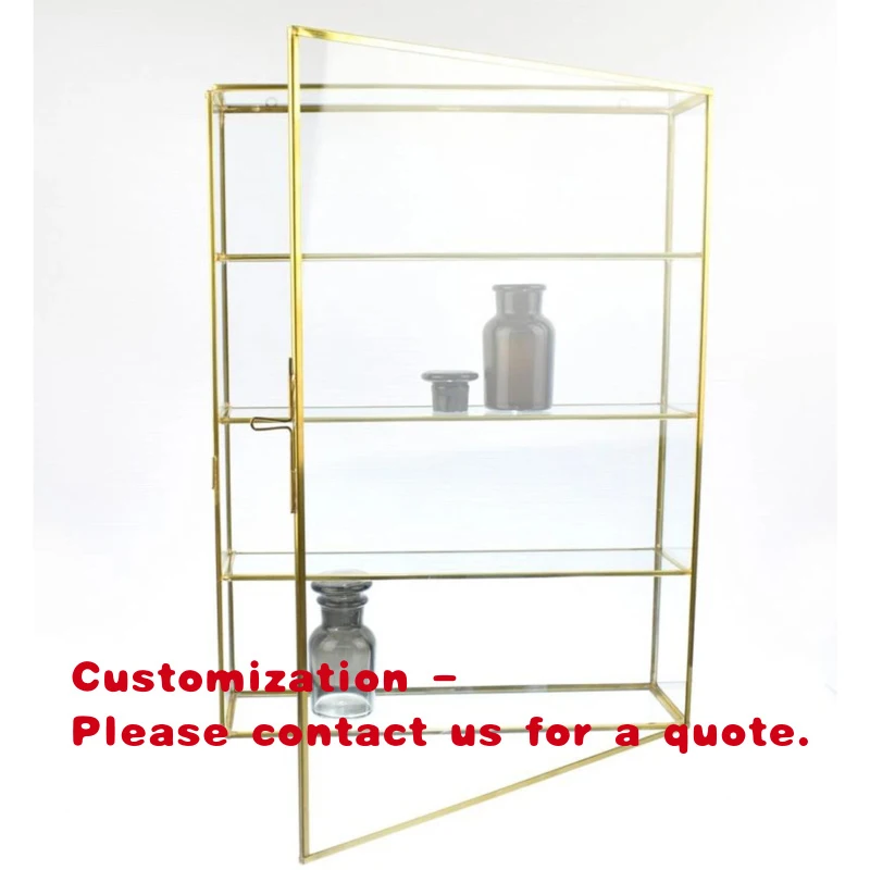 

custom.Newest Design Wall Mounted Handmade Cabinet Storage Display Showcase With Door Rack in 3 Shelf Custom Size Home Accessori