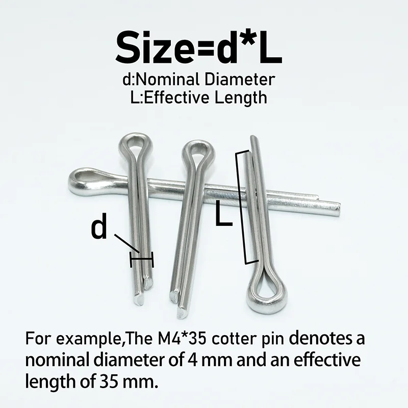 304 Stainless Steel Cotter Pin for Automotive Mechanic Power Equipment Car M1.5 M2 M2.5 M3 M4 M5 M6 Hairpin U-pin Split Pins Kit