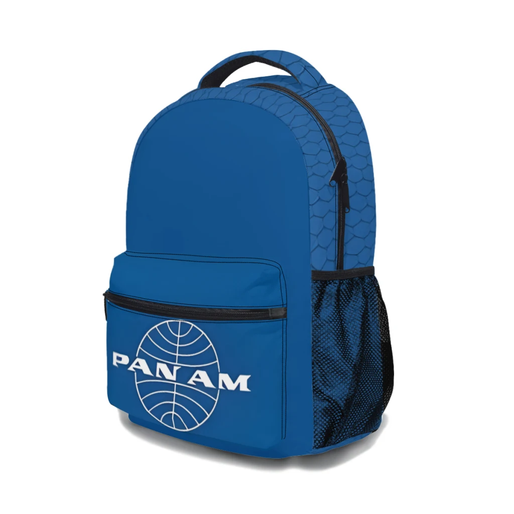 Mochila de gran capacidad para niños, mochila escolar de dibujos animados, Pan Am Pan American Airways