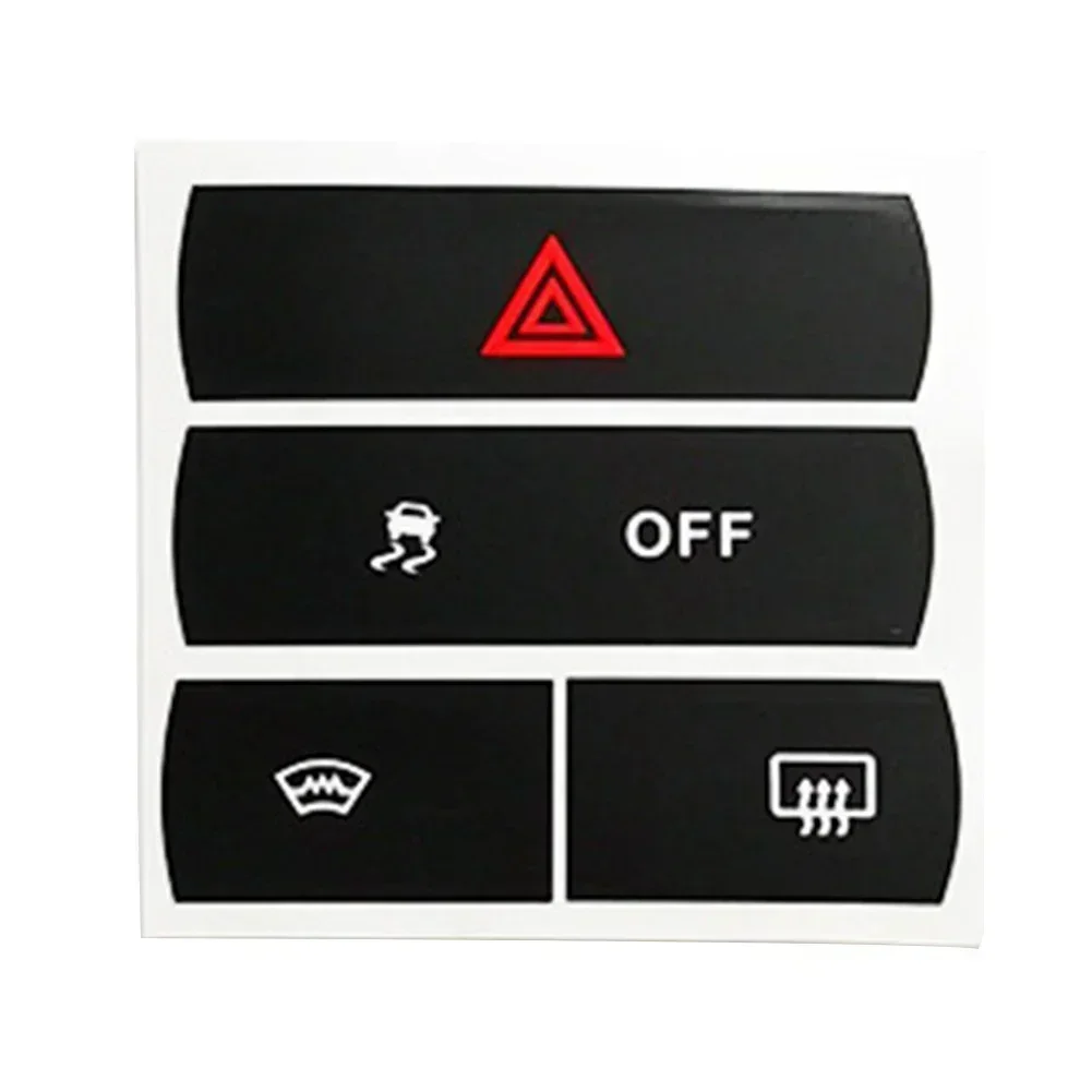 Hazard Button Defroster And Stickers Decal For Ford For S-Max Dual Flash Button Repair Switch Button Sticker Replace Parts