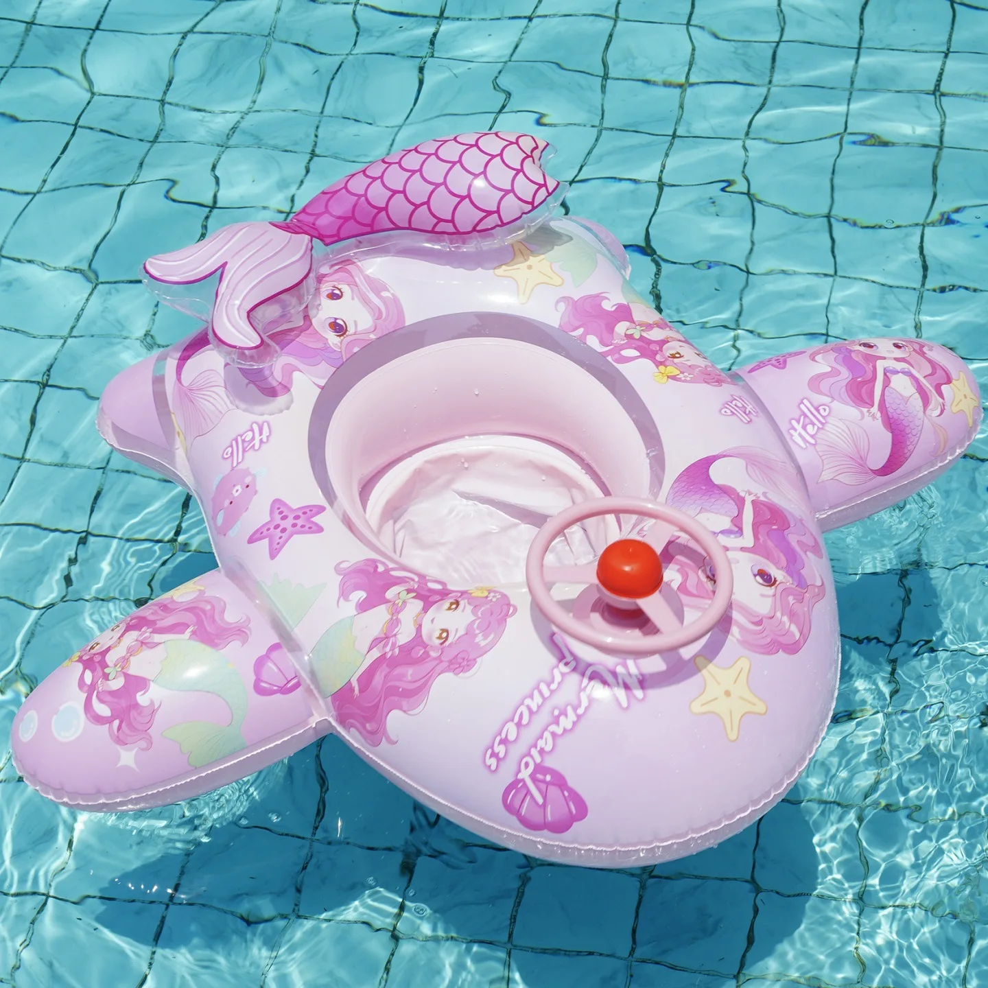 Nuevo Anillo Flotador de Sirena 2026 para Niños, Asiento Inflable Antivuelco para Bebés, Juguete para Fiesta en la Playa