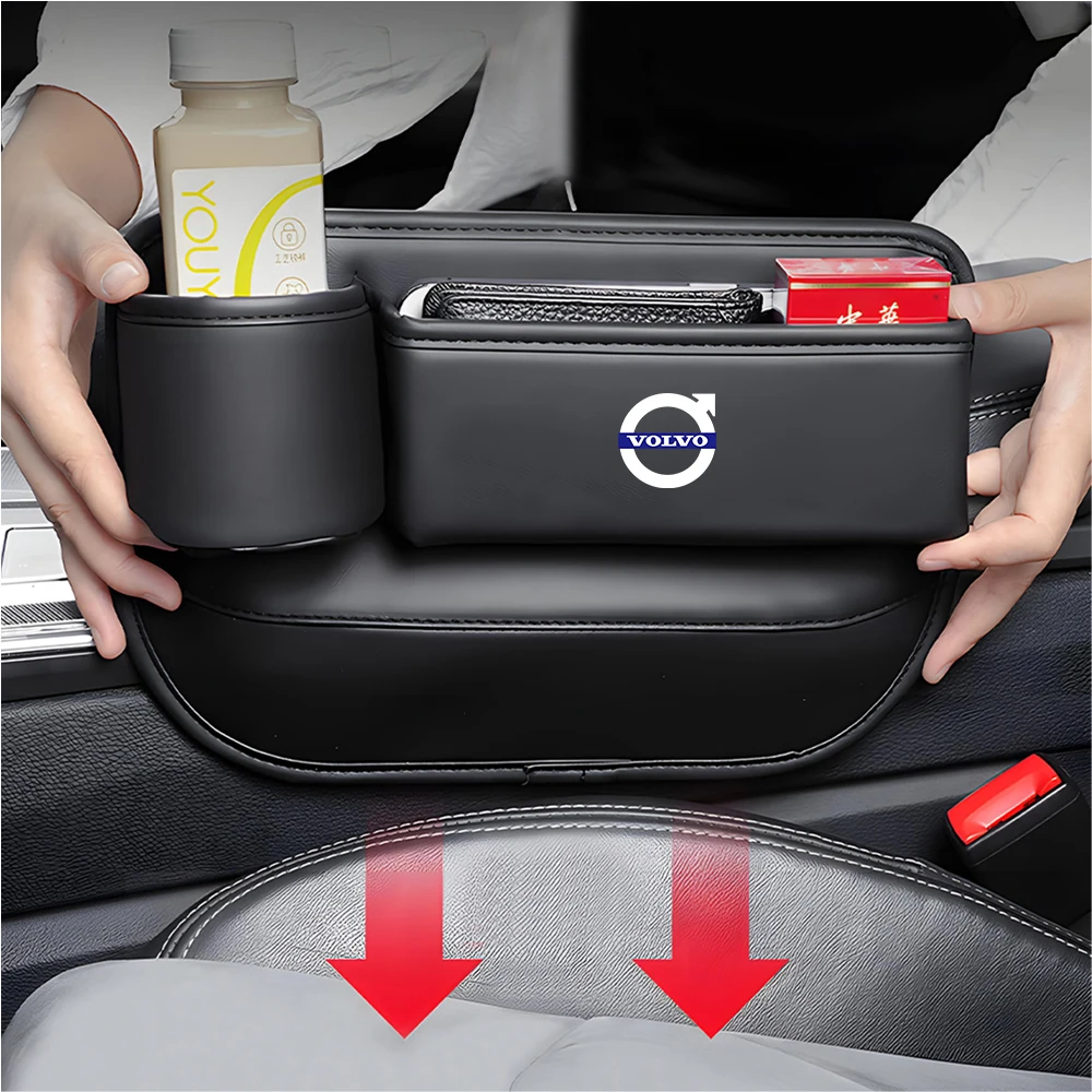 

Leather Car Seat Gap Pocket Automatic Central Console Storage Organizer For Volvo Rdesign AWD C30 C70 S40 S60 S70 S90 S80L XC90