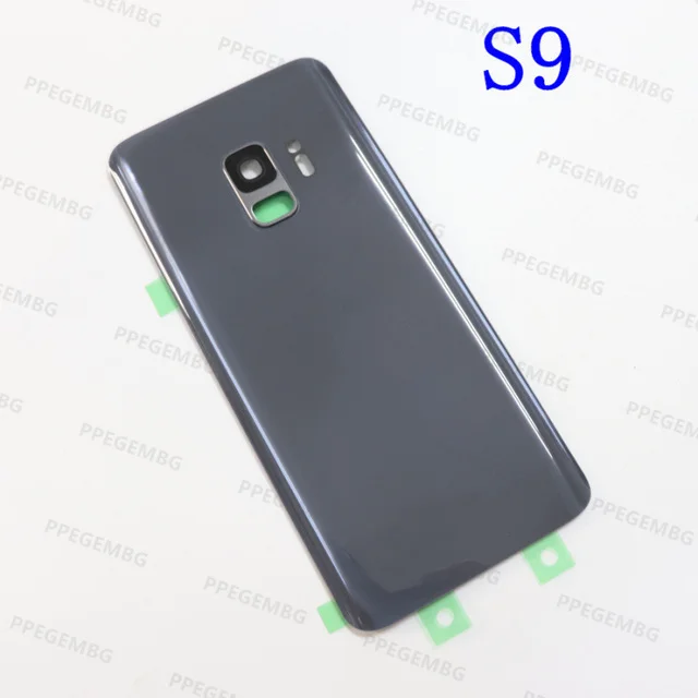 Back Glass Replacement For Samsung Galaxy S9 G960 / S9+ Plus G965 Battery Cover Rear Door Housing Case Camera Lens Sticker