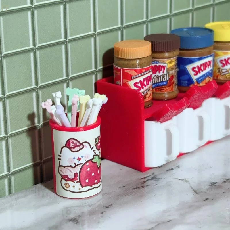 

[F] 1 Set Dollhouse Accessories 3D Kawaii Simulation Mini Chopsticks Chopstick Model For Miniature Kitchen Decoration