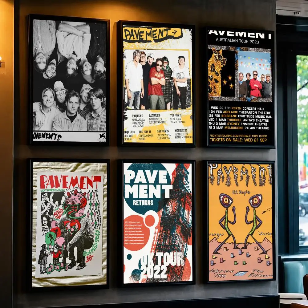 band P-Pavement-T Poster Removable Wall Sticker for Home Cafe Bar Office Interior Decor