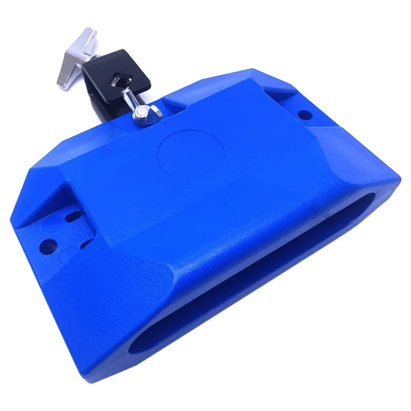 Jam Drum Block Latin Percussion Musical Instrument Plastic with 3 Sided Mount Medium Pitch (Blue)