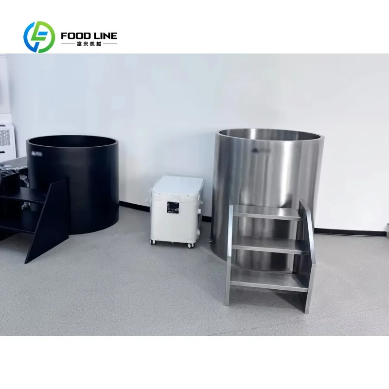 Customized Stainless Steel Liner Ice Bucket Athlete Recovery Ice Bathtub Cold Plunge Spa Tub 304 Steel Cold Ice Bath Tub