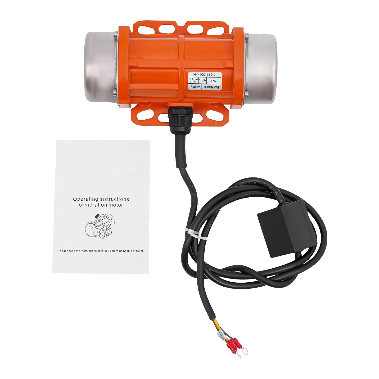 100W Industrial Electric Vibration Motor 3600rpm AC Vibrator Single Phase Vibrating Motor