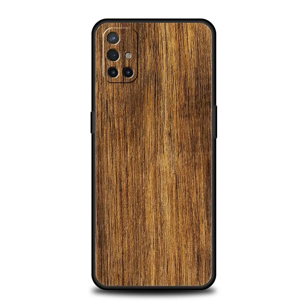 Carved Wood Cover For OnePlus 9 Pro 9T 9R 9RT 8T 8 7 6T 7T Z 5G Black Shell OnePlus Nord 2 CE N200 N10 5G N100 Soft Phone Case