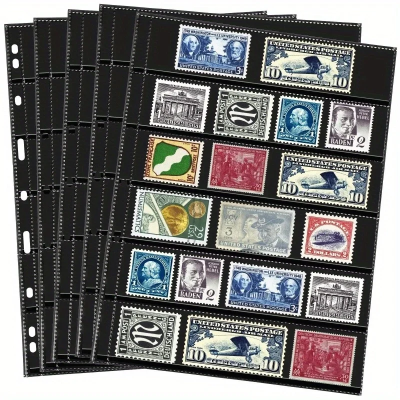 10/20PCS Collectible Philatelic Albums for Stamp Pages Home Collecting Stamps Small Photo Tools Travel Memorial Collections