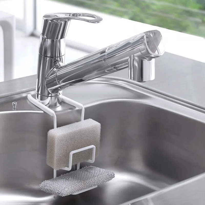 

Kitchen sink storage rack sponge drain rack dishwashing supplies storage rack no punching kitchen organization rack