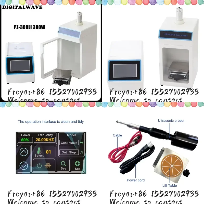 ultrasonic processor ultrasonic cell disruptor 0.1-200ml CE ISO PZ-300LI 300W