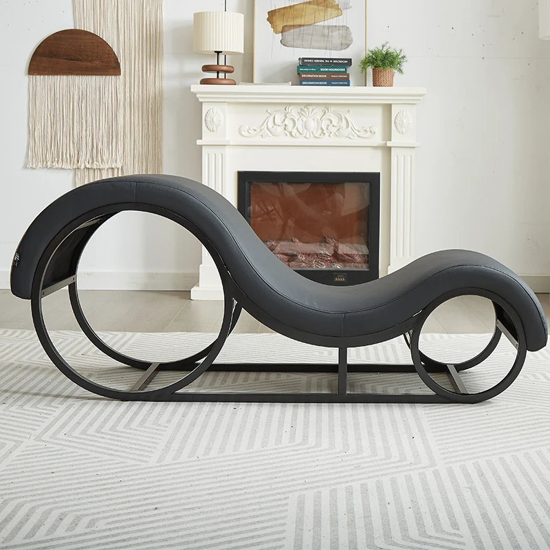 Hot Selling Modern Steel Frame To Go Sofa Red Sex Chair Leisure Style S-Shape Yoga Chair For Bedroom And Living Room view 5
