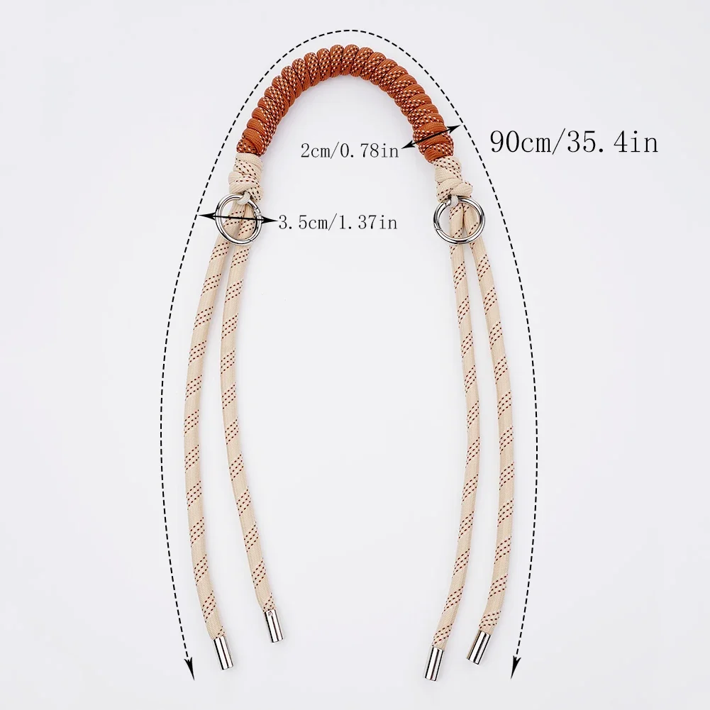 1 Set Bag Strap for Longchamp Mini Bag Hand Braided Strap Bags Rope Free Punching 90cm Shoulder Strap Bags Accessories