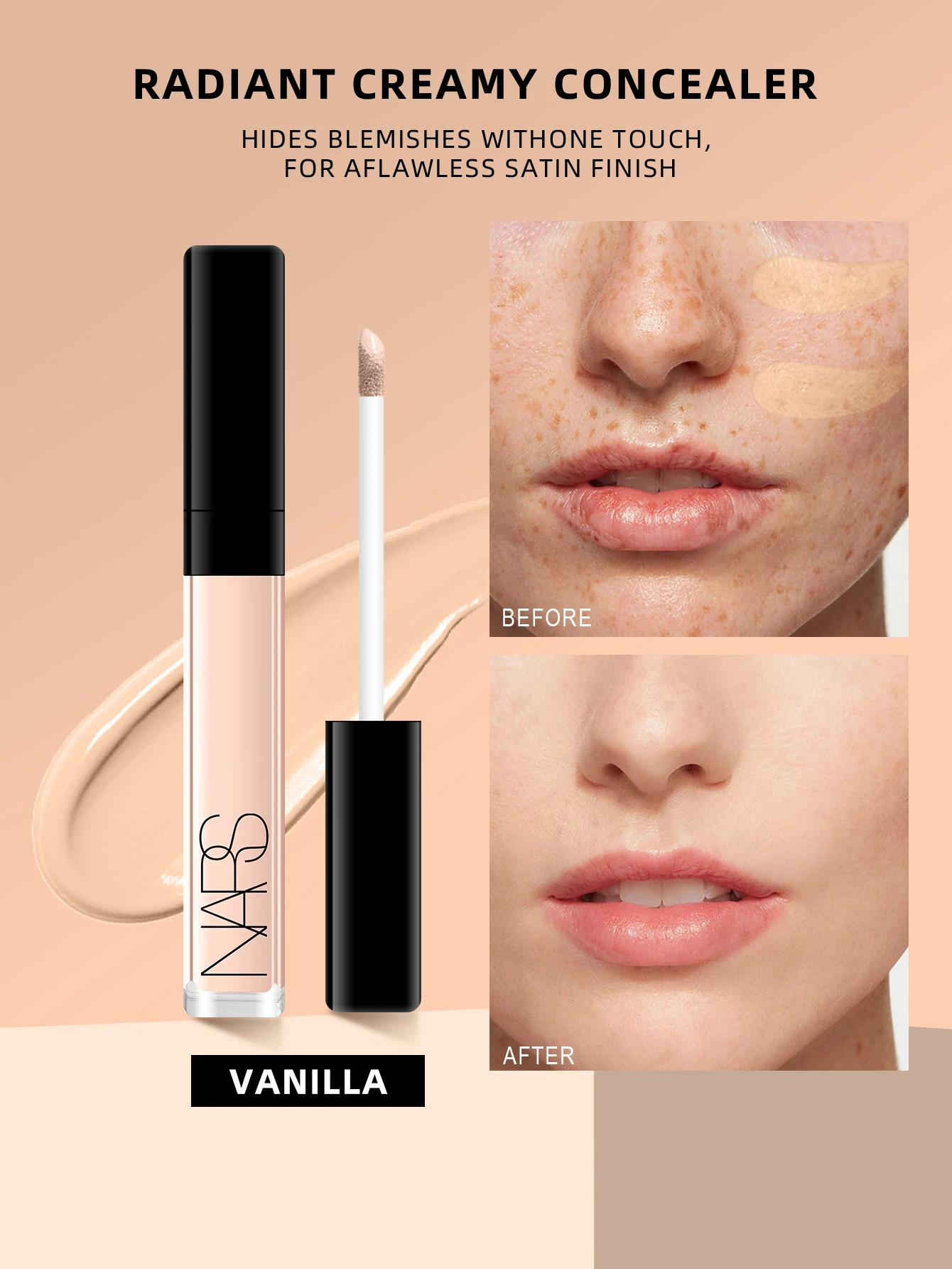 ナーズ ラディアント クリーミー コンシーラー # カスタード # 蜂蜜 # バニラ # シャンティイ 0.22オンス/6ml