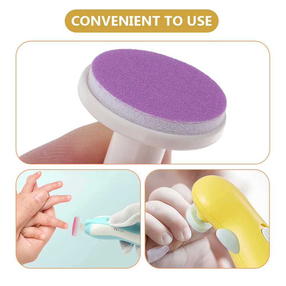 

12pcs Electric Trimmer Replacement Heads For Infant Grinder Tools File Grinding Pads Buffers Clipper Accessories Care Kit