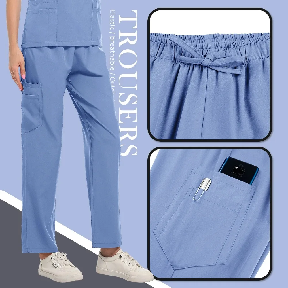 Uniforme d'infirmière, uniforme de SPA de beauté médicale, gommage dentaire, ensemble de gommages de soins de santé pour femmes, robe chirurgicale, haut + pantalon, costume, vente en gros